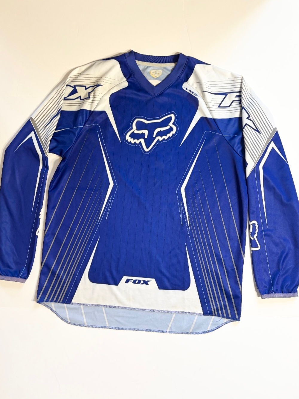 Fox Racing Mens Blue Motocross Jersey Long Sleeve Pullover Size M/L